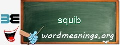 WordMeaning blackboard for squib